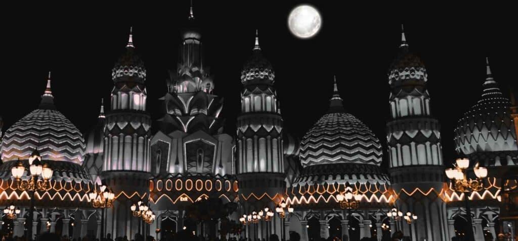 Global Village dubai at night