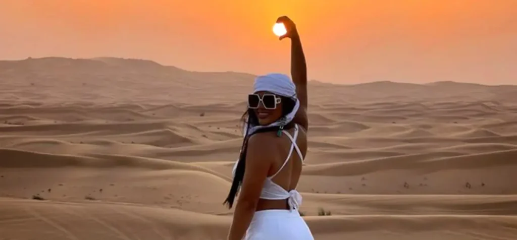 sunset photo with sun dubai